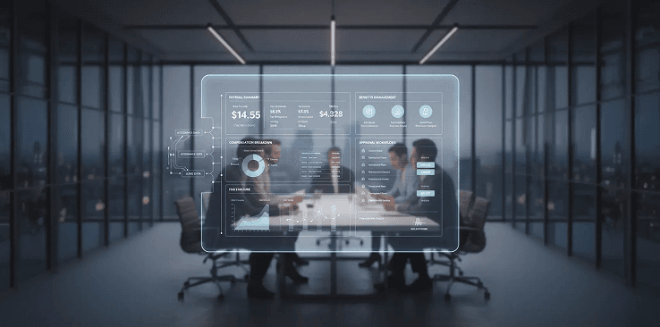 HRMS Dashboard - Employee data, charts, payroll, attendance, and KPI tracking